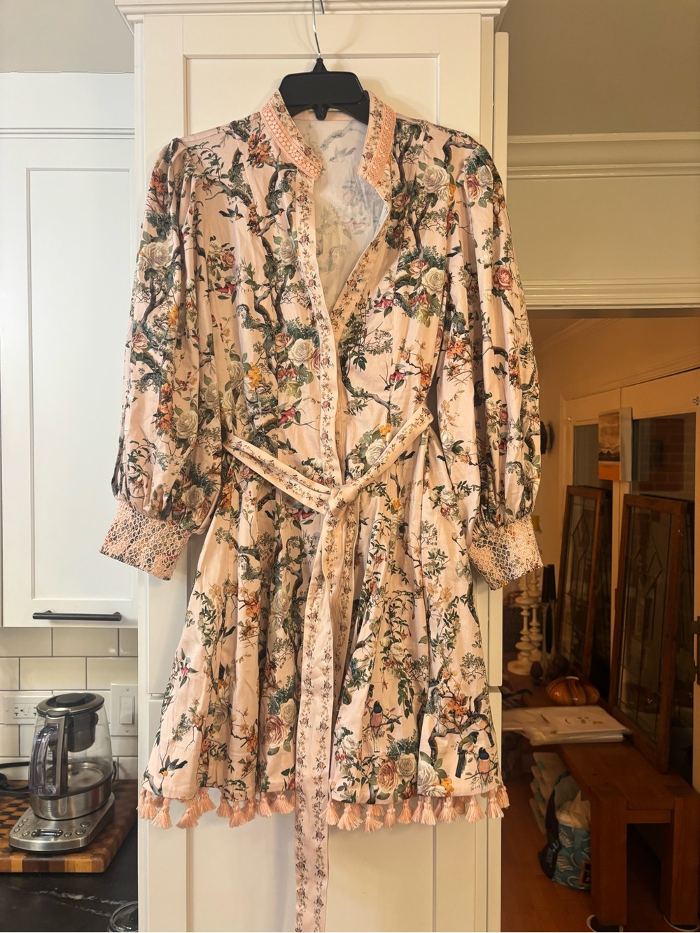 new Alice and Olivia LUCY MINI SHIRT DRESS COLOR Sunset Grove English Rose - Picture 7 of 13